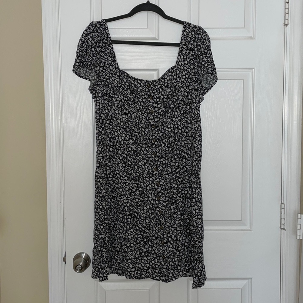 Floral Boat Neck Dress